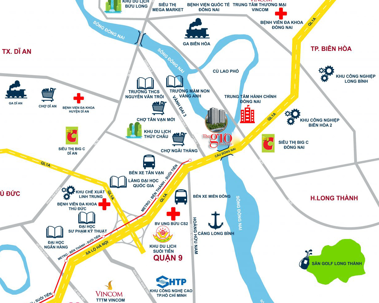 Vị trí dự án The Gió Riverside kết nối thuận tiện các khu vực lân cận